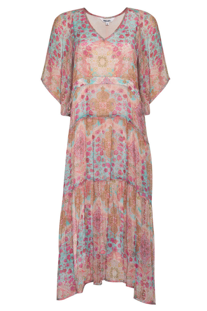 Ravello Midi Dress | Aqua Multi