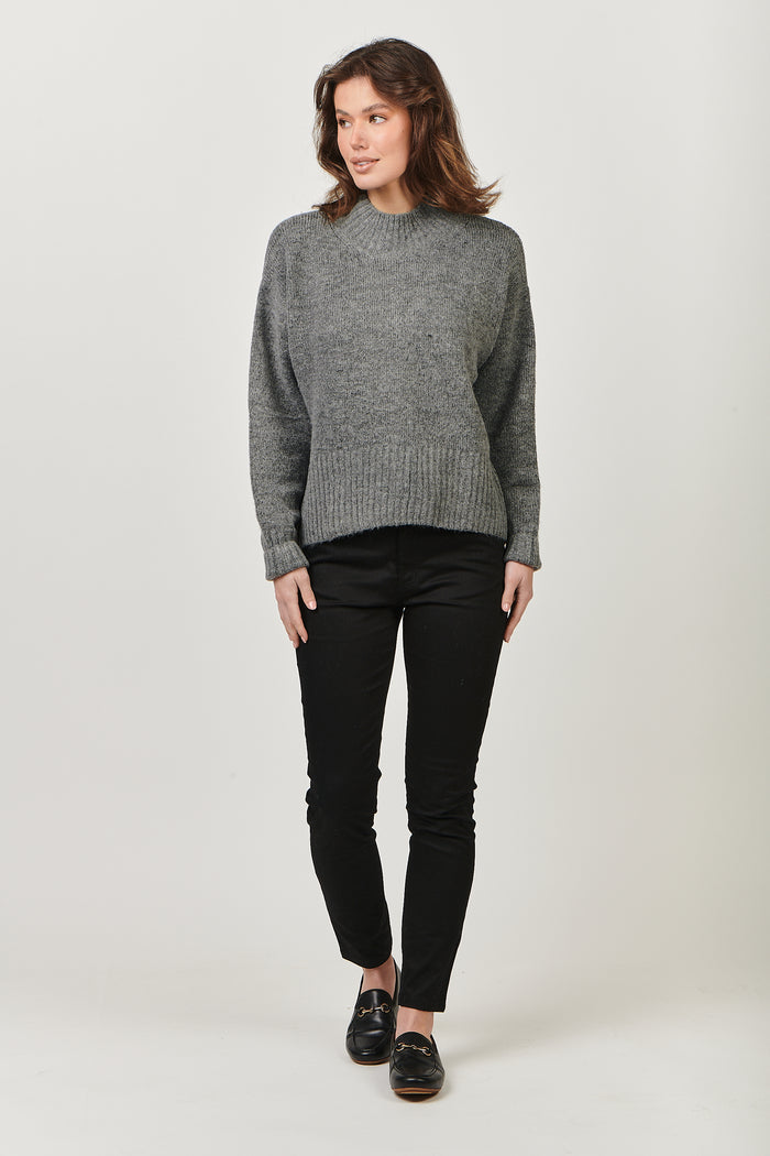 RE-47 Knit Jumper in Charcoal
