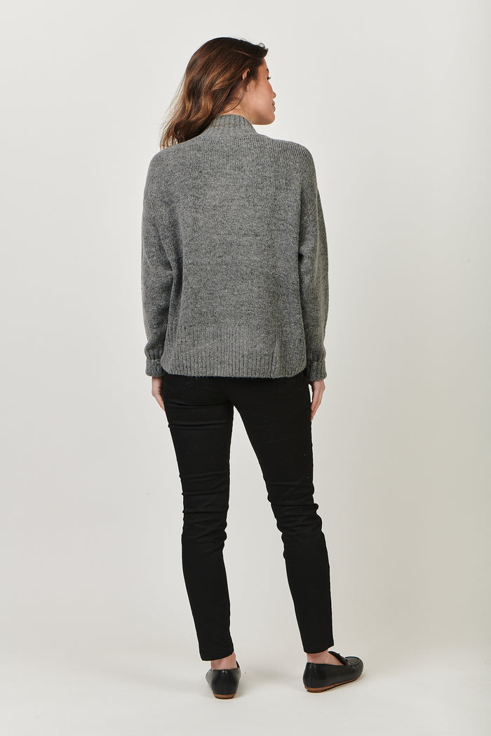 RE-47 Knit Jumper in Charcoal