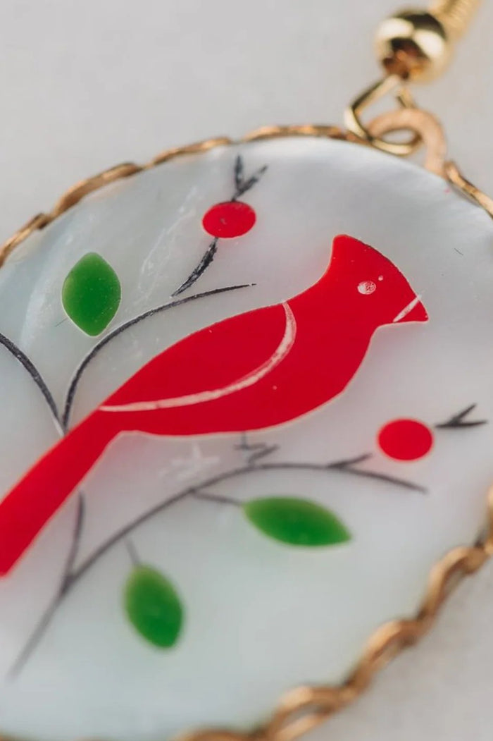 Red Bird Earrings