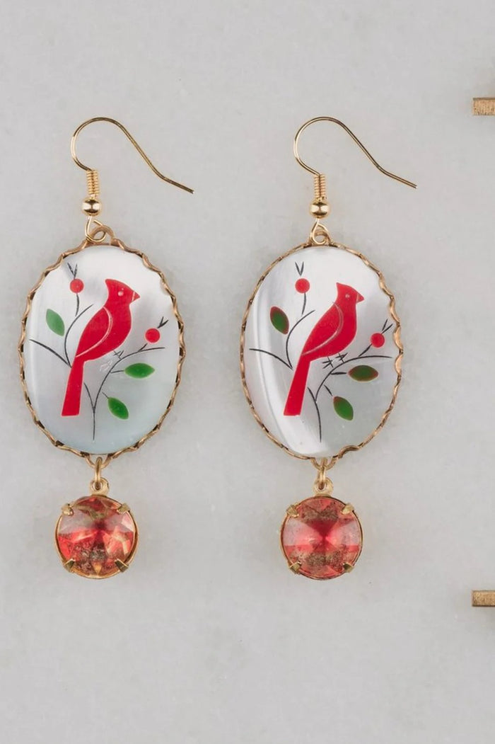 Red Bird Earrings