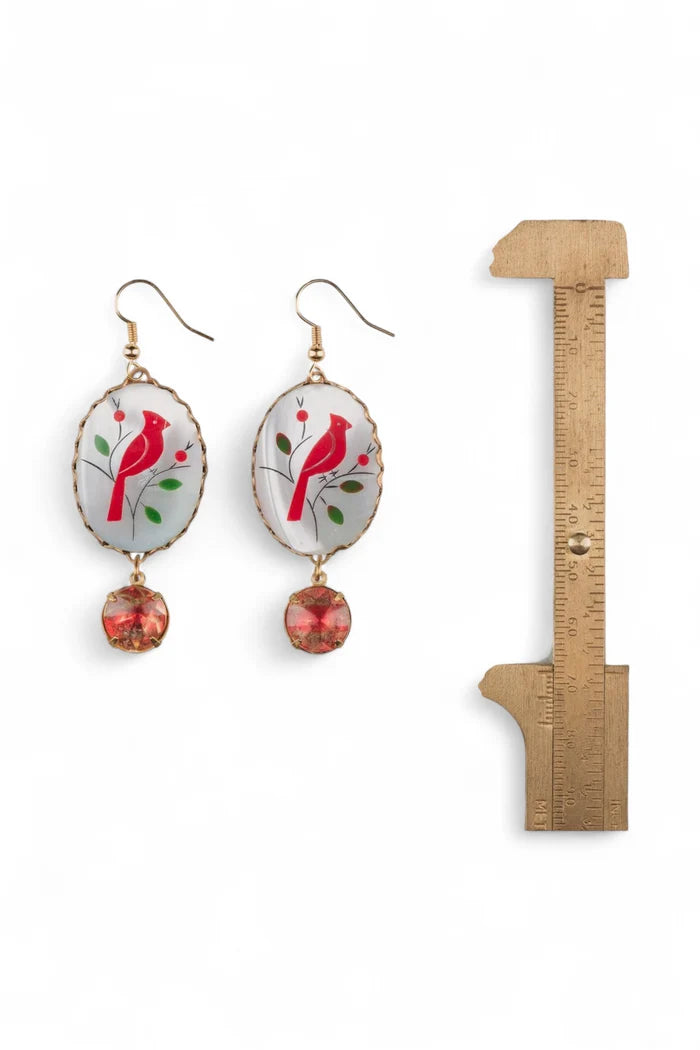 Red Bird Earrings