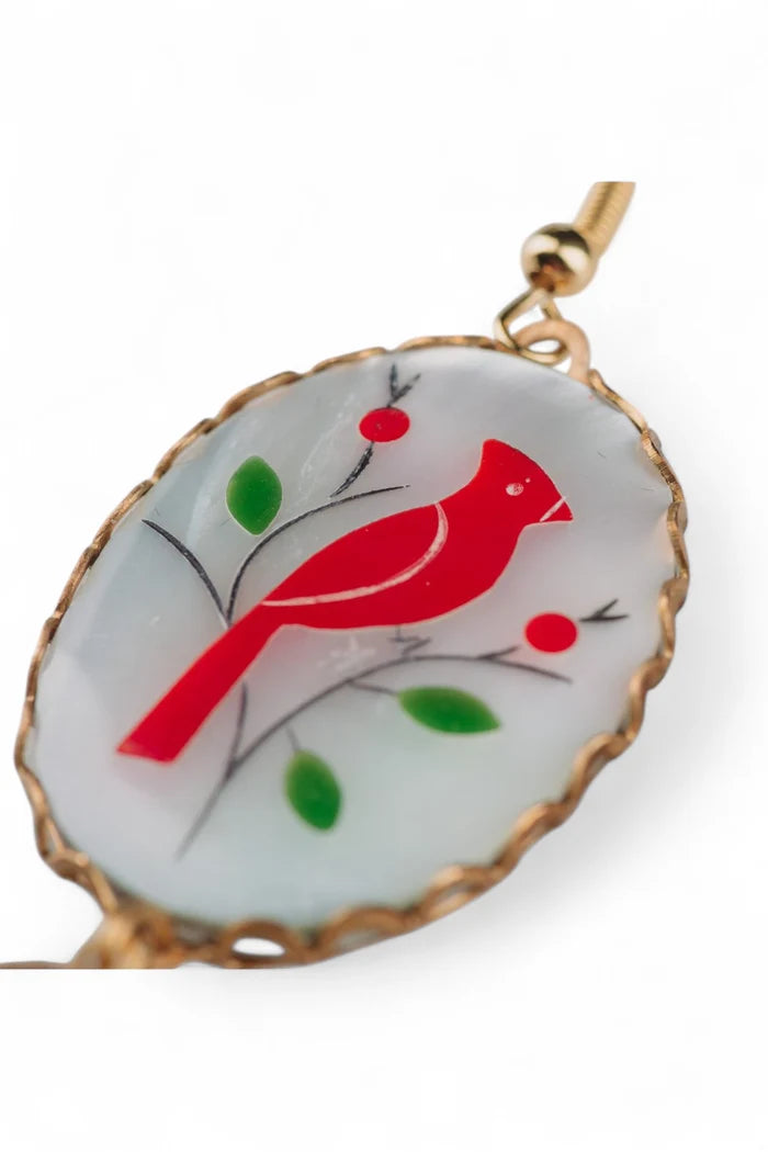 Red Bird Earrings