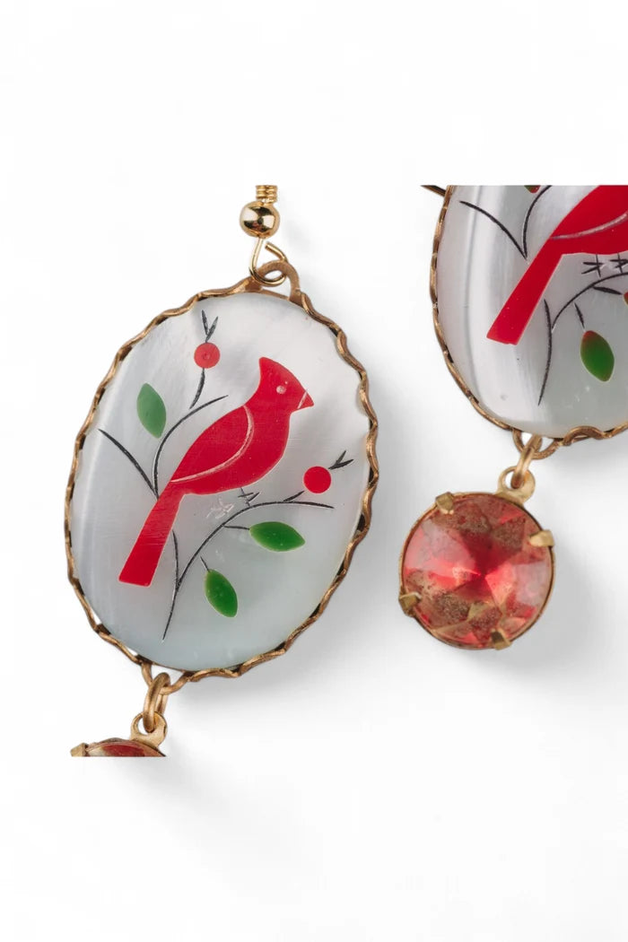 Red Bird Earrings