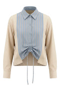 Reese Shirt | Blue Stripe/Brown Stripe
