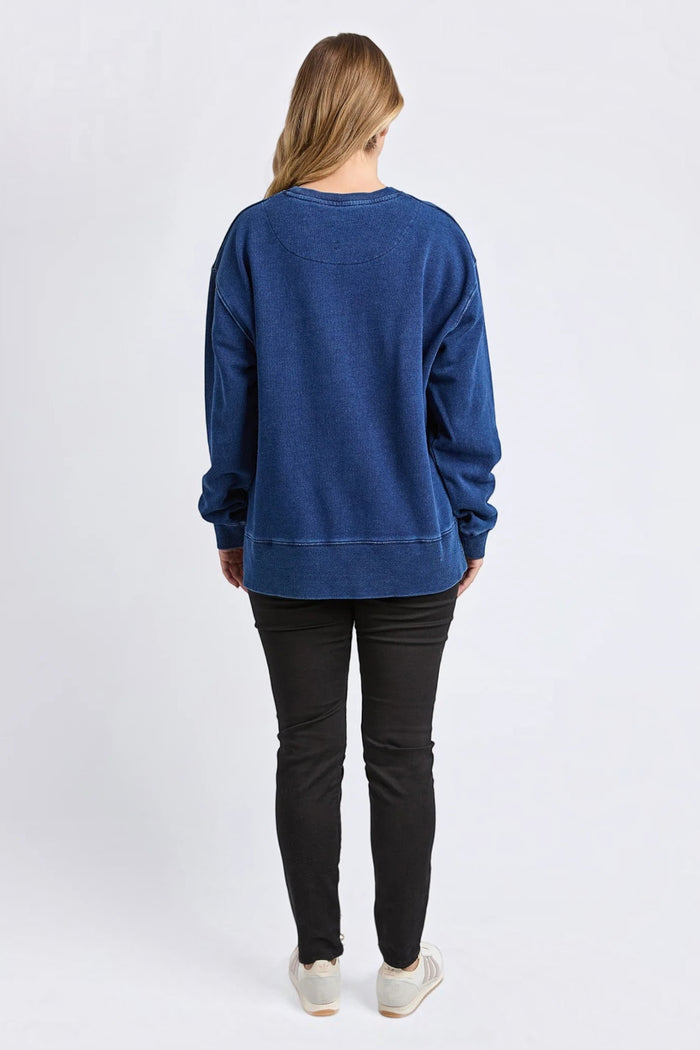 Remedy Oversized Crew Indigo
