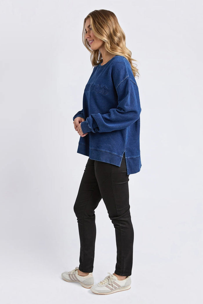 Remedy Oversized Crew Indigo