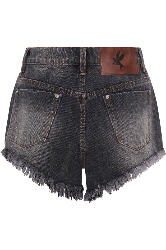 Renegades High Waist Denim Shorts | Worn Black