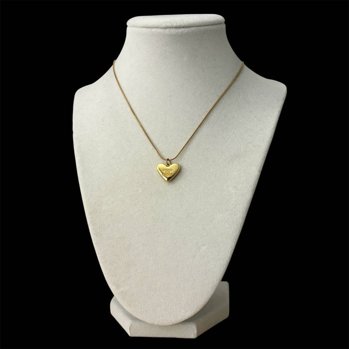 Repurposed Vintage Designer Heart Necklace