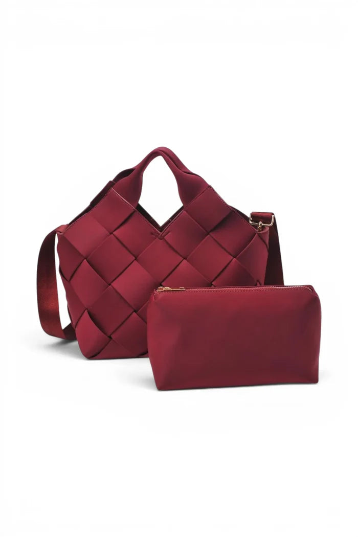 Resilience Woven Neoprene Tote | Wine