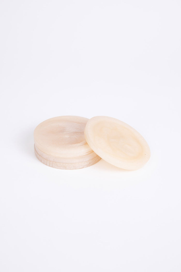 Resin Coasters Set of 4 in Ivory