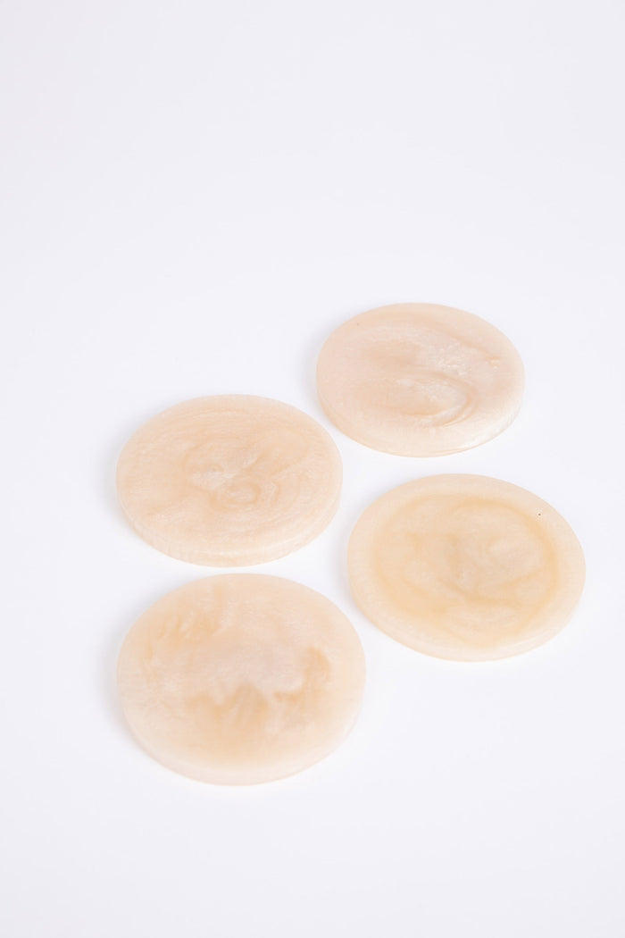 Resin Coasters Set of 4 in Ivory