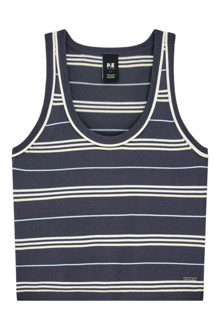 Retreat Stripe Knit Tank | Marine Blue Stripe