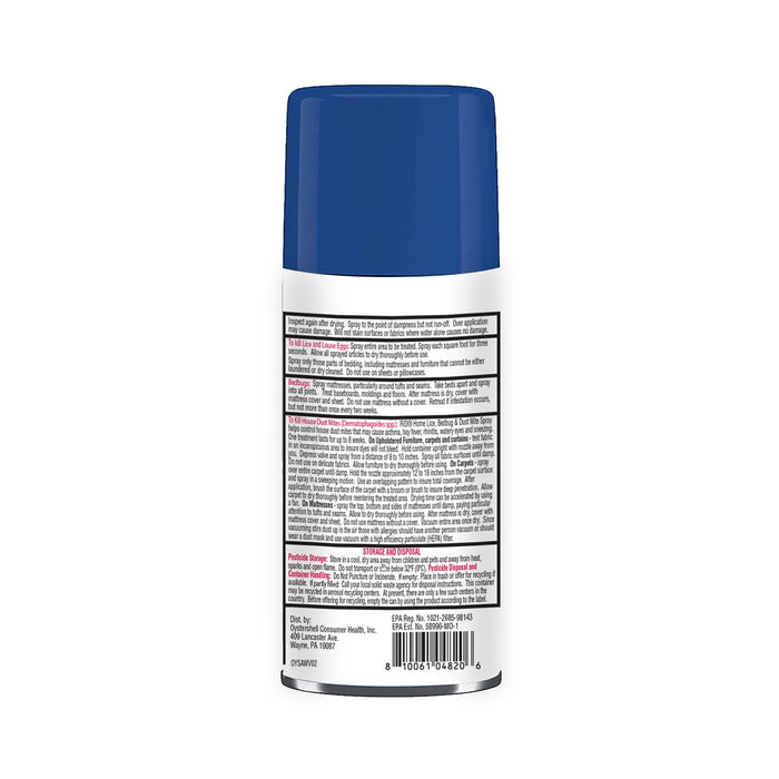 RID Home Lice Treatment Spray for Lice, Bed Bugs & Dust Mites, 5oz