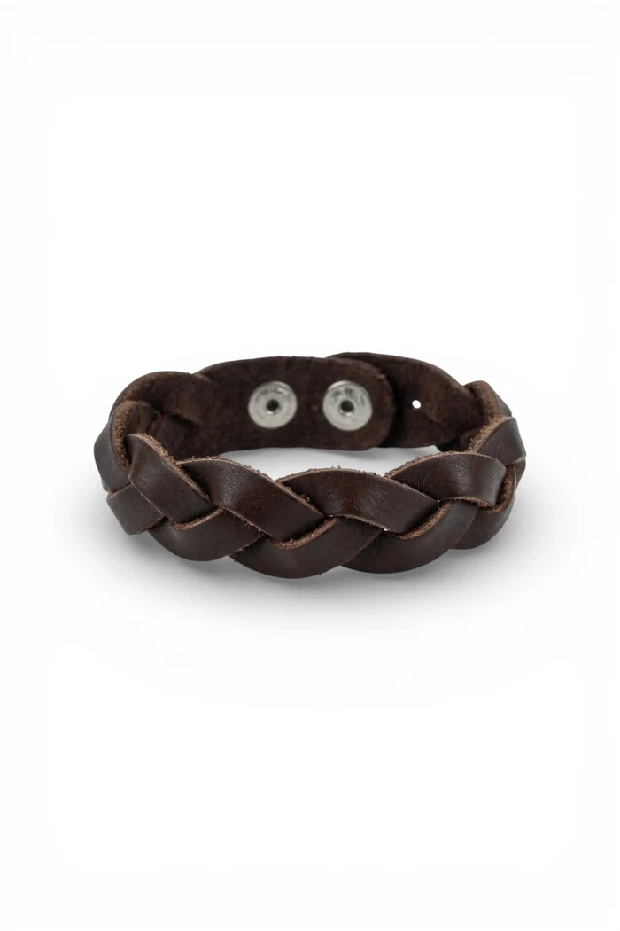 Roxania Leather Bracelet | Chocolate Brown