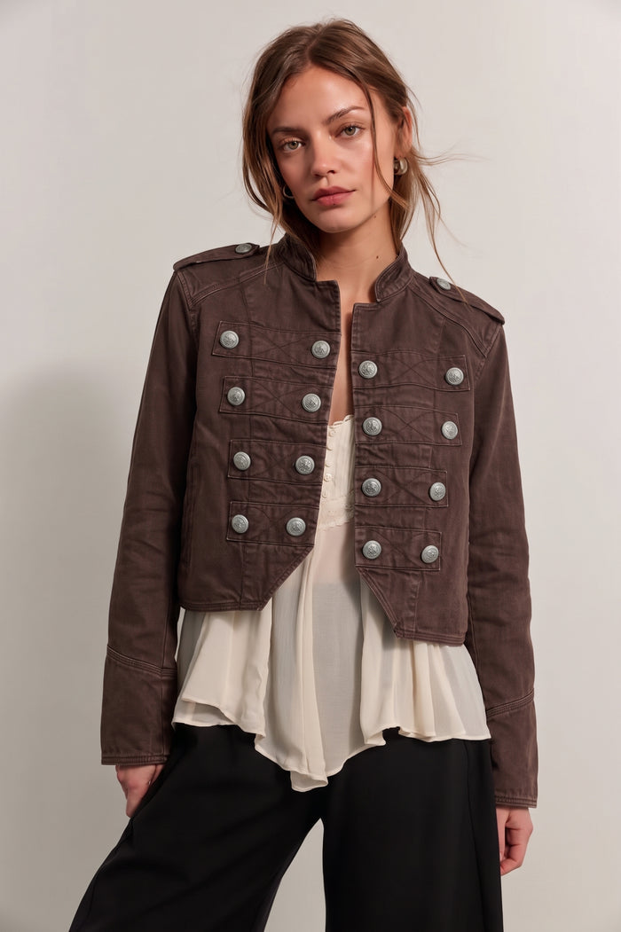 Ryland Band Jacket | Double Espresso