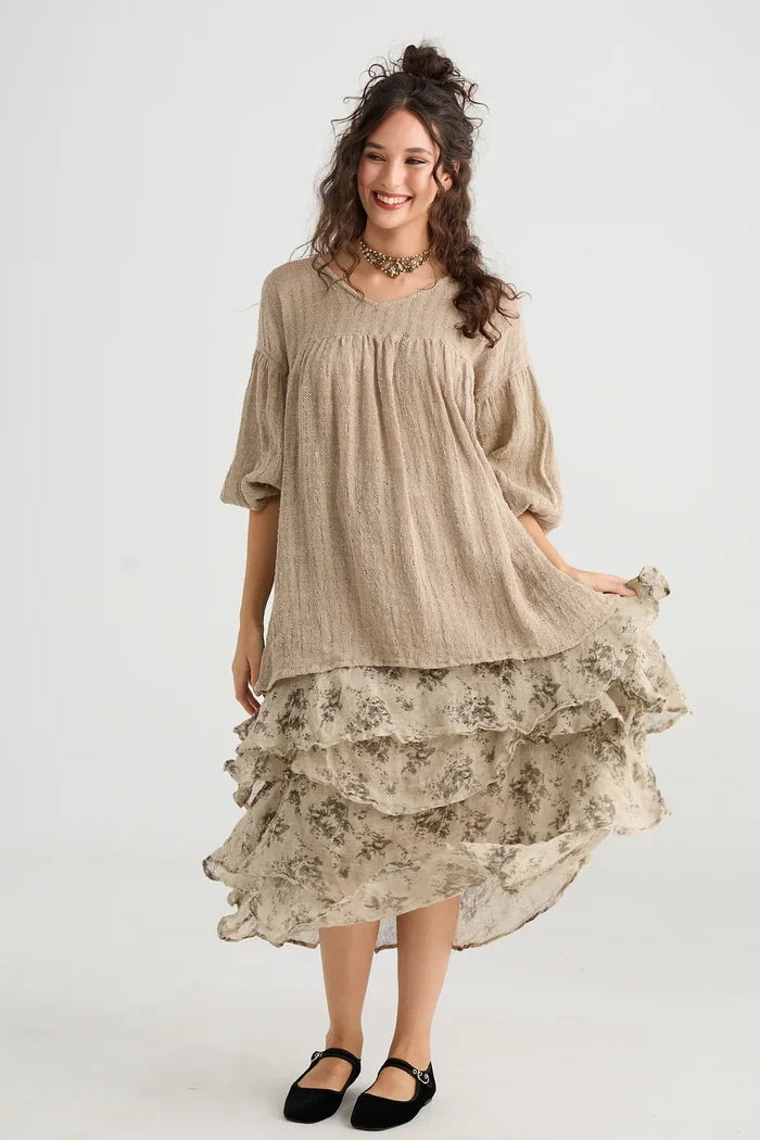 Sahara Linen Top | Desert Sand