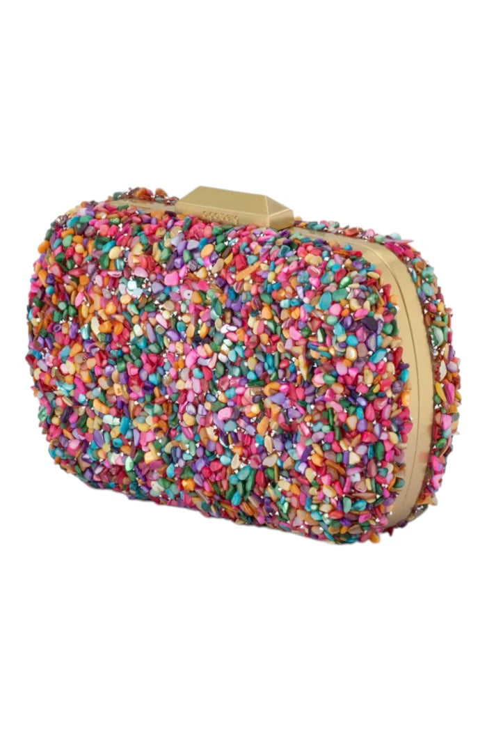 Savannah Pebble Clutch | Multi