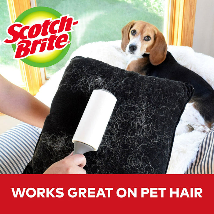 Scotch-Brite Lint Roller Twin Pack, 2 Rollers, 65 Sheets Per Roller, 130 Sheets Total