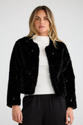 Selina Fur Jacket | Black