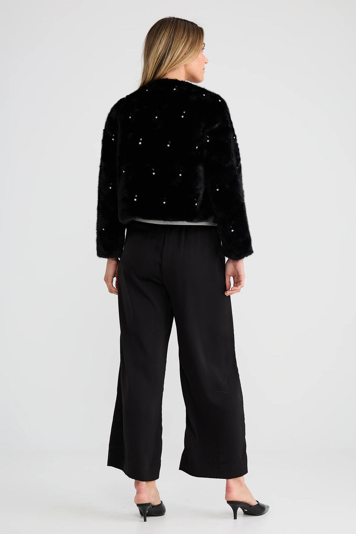 Selina Fur Jacket | Black