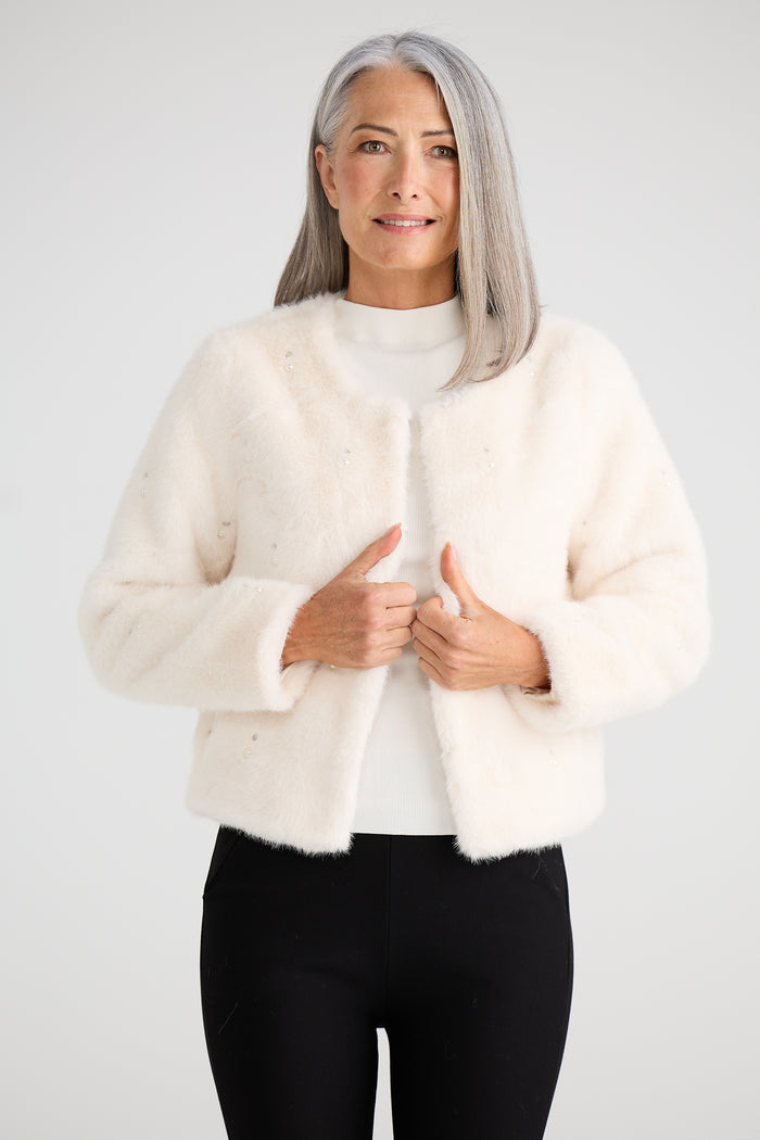 Selina Fur Jacket | Off White