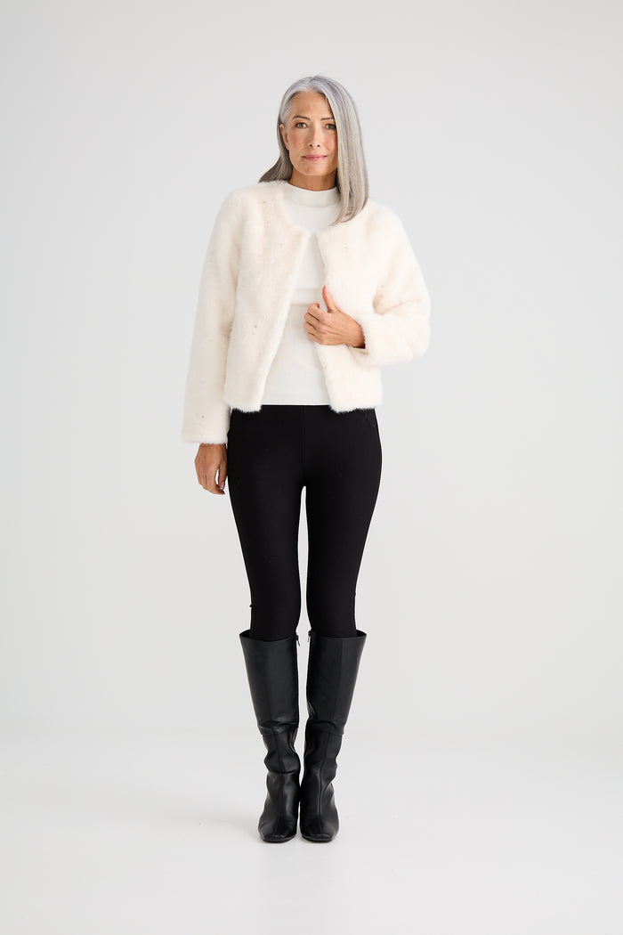 Selina Fur Jacket | Off White