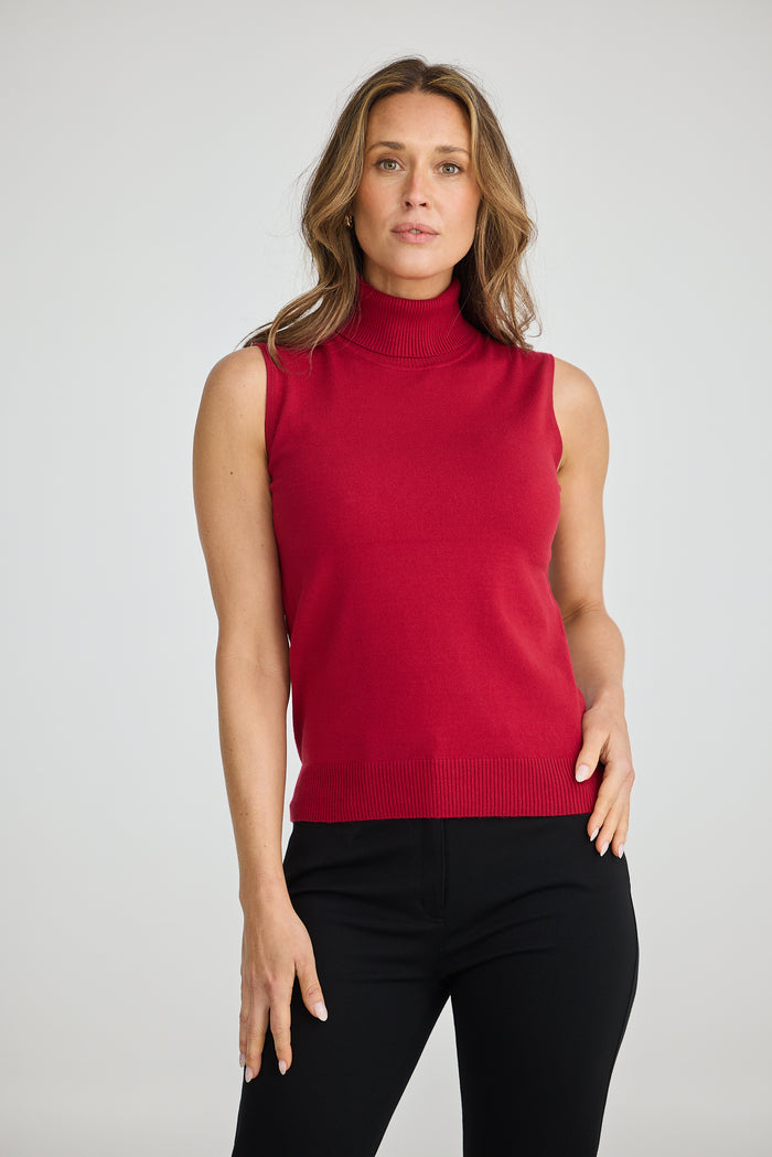 Skye Knit Top | Cherry