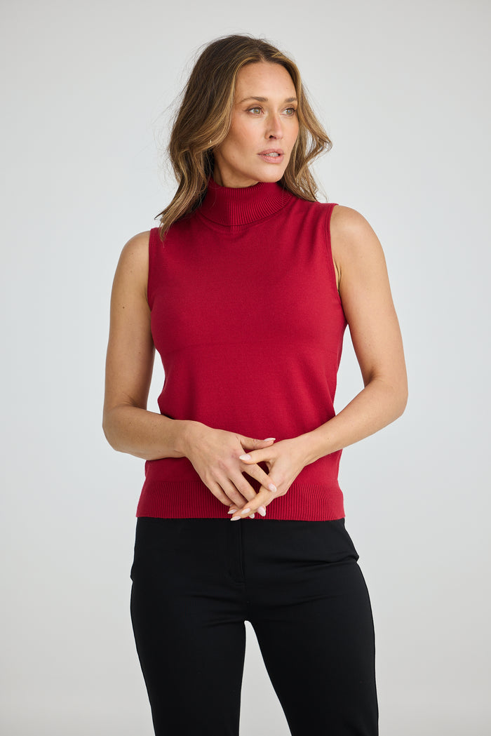 Skye Knit Top | Cherry