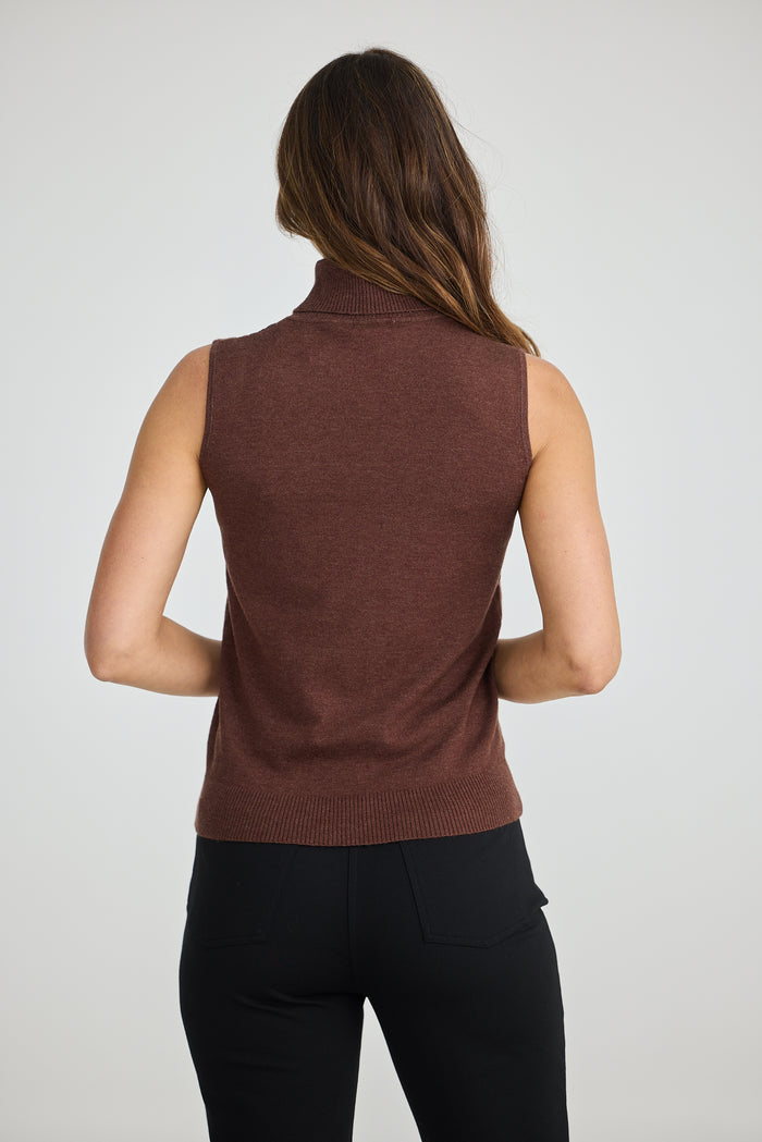 Skye Knit Top | Chocolate Marle
