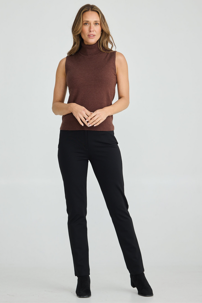 Skye Knit Top | Chocolate Marle