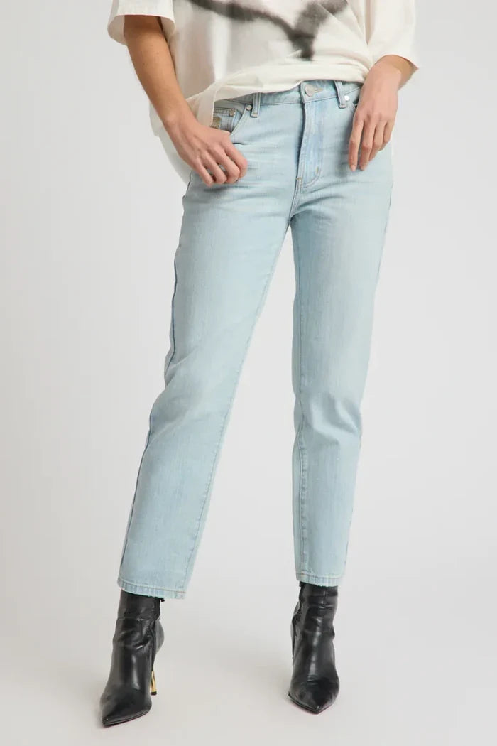 Slims Heart High Waist Cropped Slim Fit Denim Jean | Sea Mist Blue