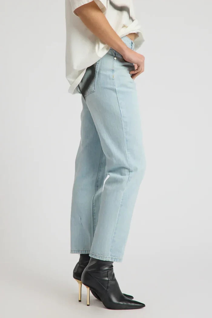 Slims Heart High Waist Cropped Slim Fit Denim Jean | Sea Mist Blue