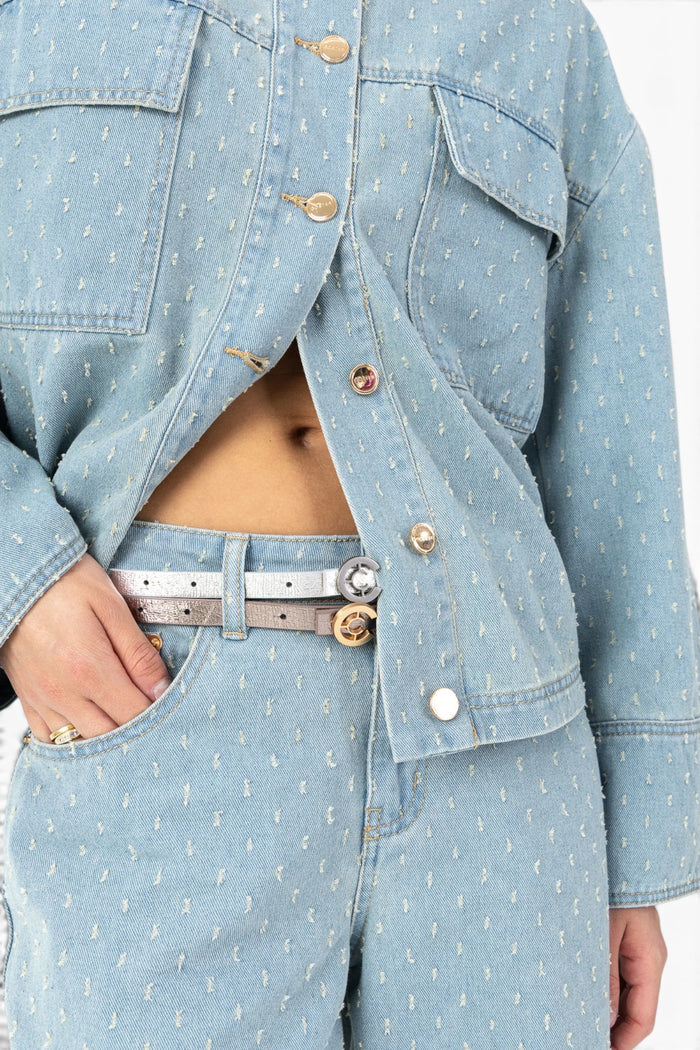 Small Logo Belt | Mud Metallic