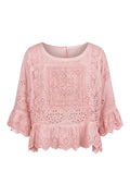 Softly Worn Eyelet Top | Rose