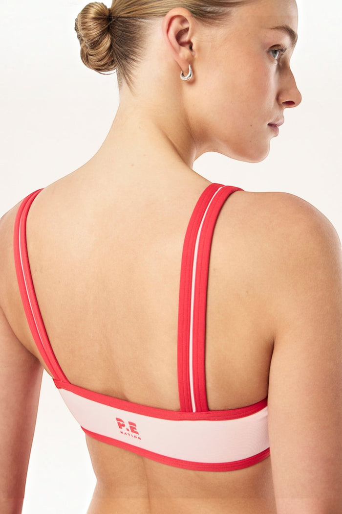 Solis Scoop Sports Bra | Strawberry & Soft Pink