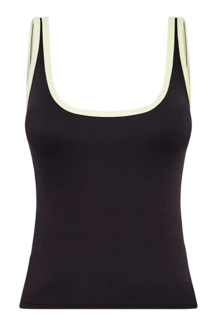Solis Scoop Tank | Black Bean/Soft Yellow