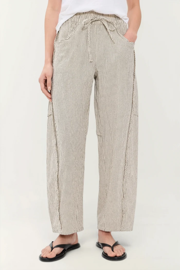 Something Good Pull-On Barrel Pants | Ivory Combo