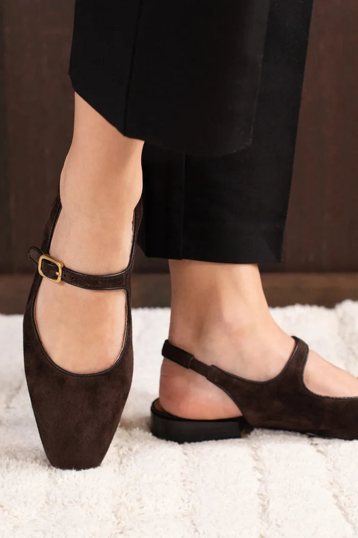 Sophina Flats | Cocoa Kidsuede
