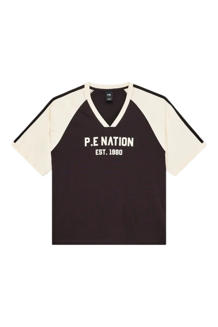 Spinout Baseball Tee | Black/Whisper White
