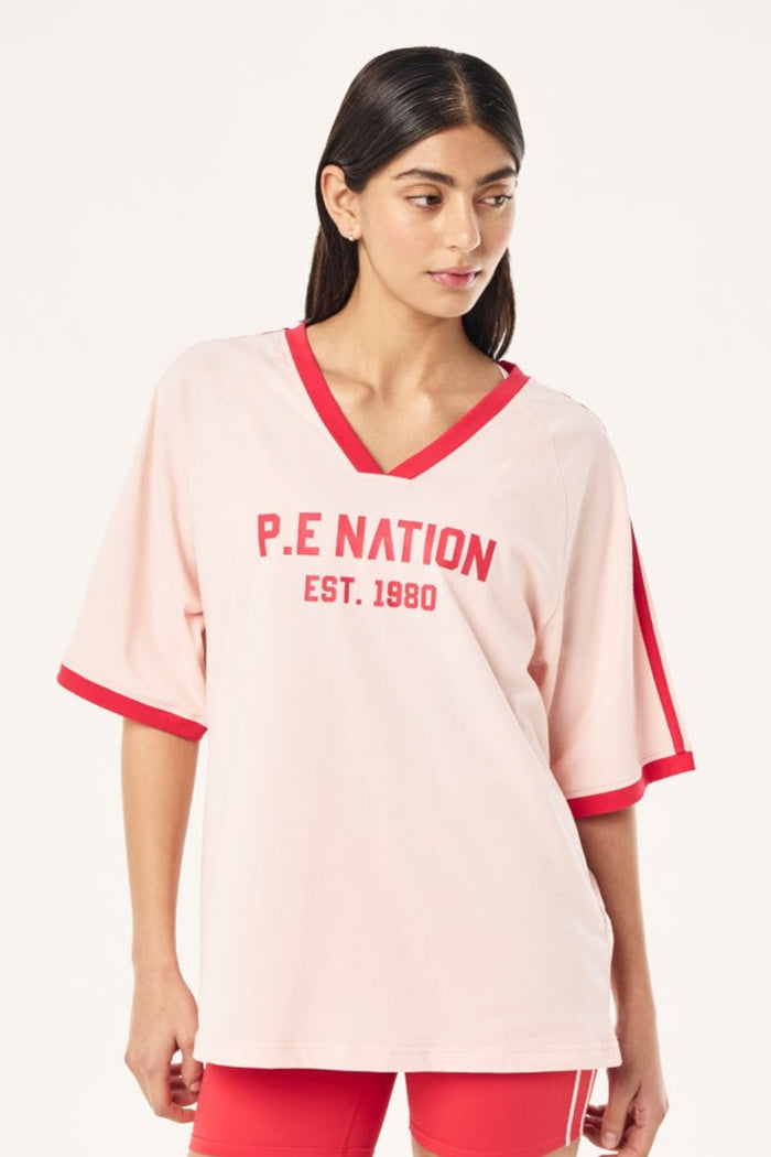 Spinout Baseball Tee | Soft Pink