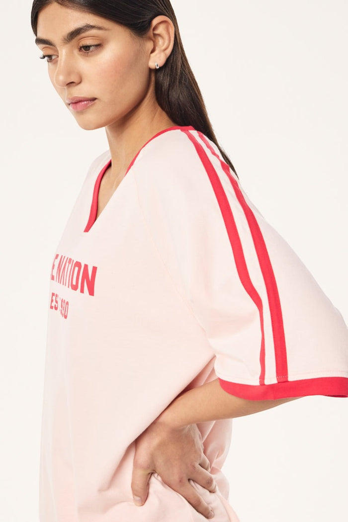 Spinout Baseball Tee | Soft Pink