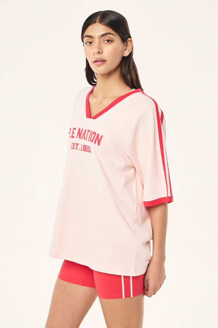 Spinout Baseball Tee | Soft Pink