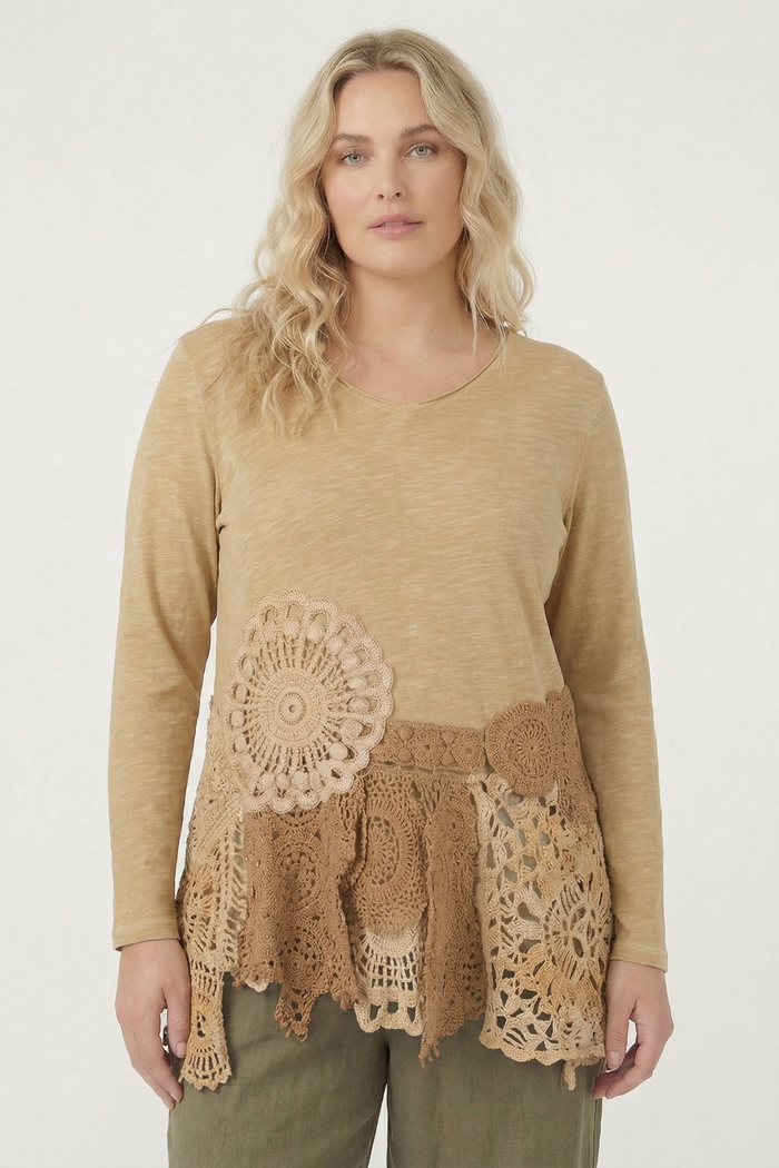 Squared Away Top | Oatmeal