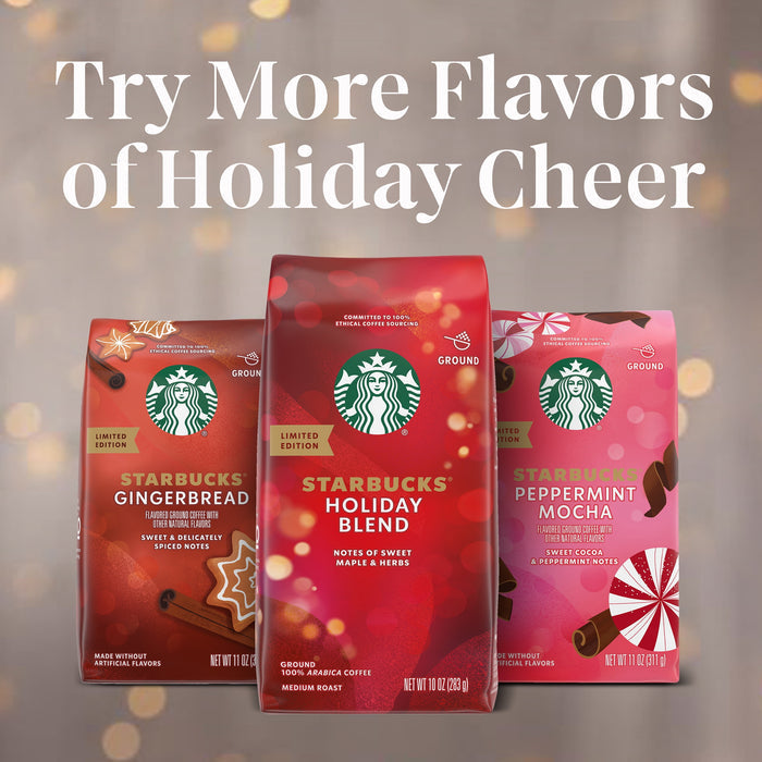 Starbucks Gingerbread Naturally Flavored Ground Coffee, 100% Arabica, 1 Bag (17 Oz)