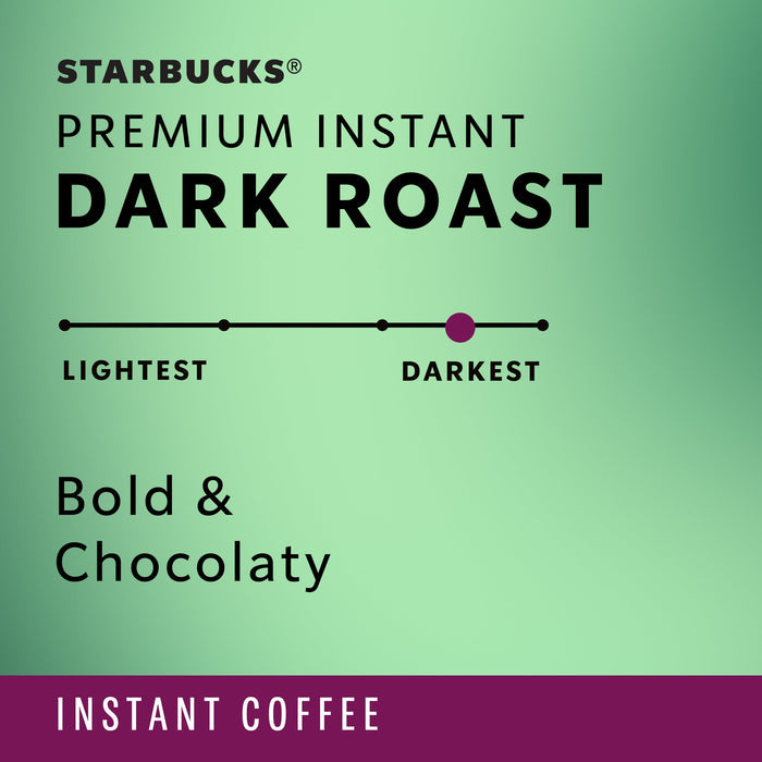 Starbucks Premium Instant Coffee, Dark Roast, 100% Arabica Beans, 3.17 Oz