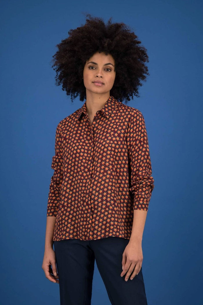 Starry Night Mandarin Blouse