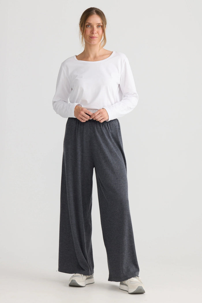 Stillness Knit Pant | Charcoal