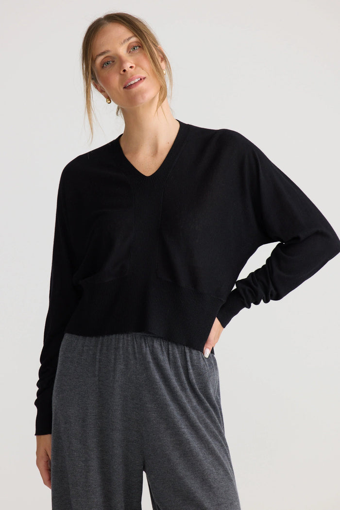 Stillness Knit Pullover | Black
