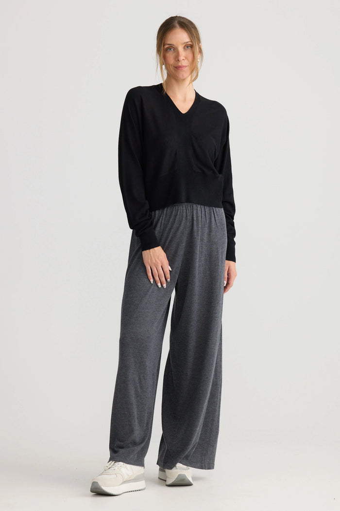 Stillness Knit Pullover | Black